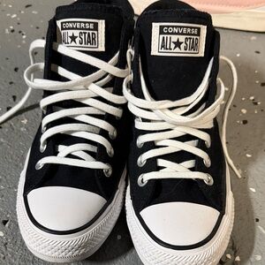 Black high top converse
